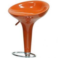 Барный стул Barneo N-100 Bomba оранжевый глянец в Кунгуре - kungur.mebel24.online | фото 2