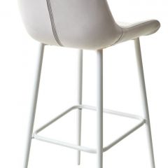 Барный стул ХОФМАН, цвет H-09 Светло-серый, велюр / белый каркас М-City в Кунгуре - kungur.mebel24.online | фото 4