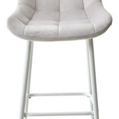 Барный стул ХОФМАН, цвет H-09 Светло-серый, велюр / белый каркас М-City в Кунгуре - kungur.mebel24.online | фото 6