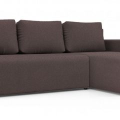 Диван угловой Алиса 3 Bahama PLUM - Teos Dark Brown в Кунгуре - kungur.mebel24.online | фото