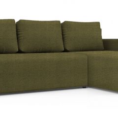 Диван угловой Алиса 3 Shaggy GREEN - TEOS BLACK в Кунгуре - kungur.mebel24.online | фото