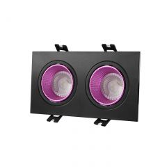 DK3072-BK+PI Встраиваемый светильник, IP 20, 10 Вт, GU5.3, LED, черный/розовый, пластик в Кунгуре - kungur.mebel24.online | фото