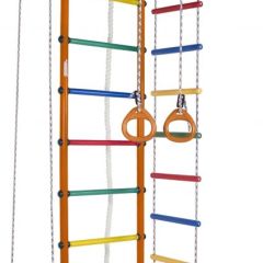 ДСК Атлант оранжевый радуга: турник, кольца, канат, трапеция, веревочная лестница в Кунгуре - kungur.mebel24.online | фото 1