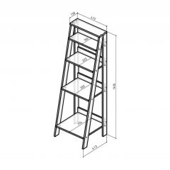 Этажерка лофт (белый) в Кунгуре - kungur.mebel24.online | фото 3