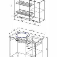 Кухонный гарнитур Лофт 1000 (Стол. 26мм) в Кунгуре - kungur.mebel24.online | фото 2