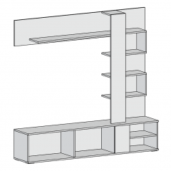 Гостиная Невада (дуб сонома/венге) в Кунгуре - kungur.mebel24.online | фото 3