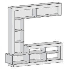 Гостиная Омаха (дуб серый/белый бриллиант) в Кунгуре - kungur.mebel24.online | фото 3