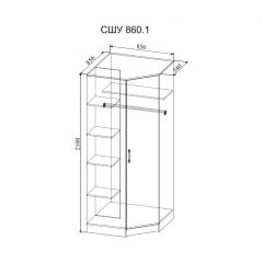 СОФИ Гостиная (модульная) дуб сонома/белый глянец в Кунгуре - kungur.mebel24.online | фото 25