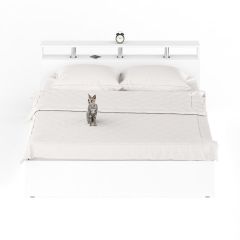 Камелия Кровать 1800, цвет белый, ШхГхВ 183,5х217х78,2 см., сп.м. 1800х2000 мм., без матраса, основание есть в Кунгуре - kungur.mebel24.online | фото 2