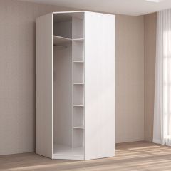 Кэт-4 Шкаф угловой (1 дв зерк) (МДФ Бодега белая) в Кунгуре - kungur.mebel24.online | фото 2
