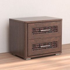 Кэт-4 Тумба 2 ящ (МДФ Венге/Экокожа Caiman коричневый) в Кунгуре - kungur.mebel24.online | фото