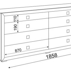 Комод большой Глэдис М27 (ЯШС/Белый) в Кунгуре - kungur.mebel24.online | фото 2