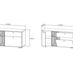 ЛАНС Комод К101 (дуб бунратти/белый) в Кунгуре - kungur.mebel24.online | фото 2