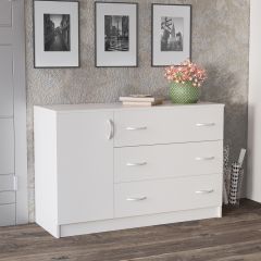 Комод Лофт (3 ящика/1 дверца) Белый в Кунгуре - kungur.mebel24.online | фото