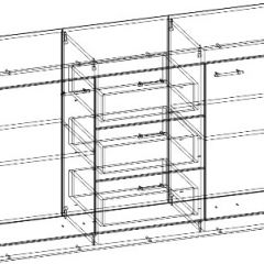 СОНАТА КС-1500 Комод (Дуб сонома/Белый глянец) в Кунгуре - kungur.mebel24.online | фото 2