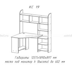 Компьютерный стол №19 (Анкор темный) в Кунгуре - kungur.mebel24.online | фото 3