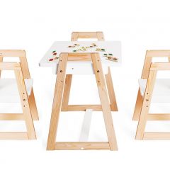Комплект детской мебели стол и  два стула Я САМ "Лофт-Дуо" (Белый) в Кунгуре - kungur.mebel24.online | фото