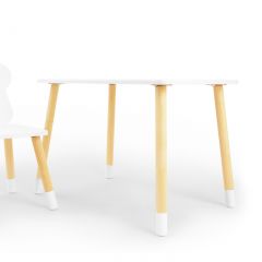Комплект детской мебели стол и стул Корона (Белый/Белый/Береза) в Кунгуре - kungur.mebel24.online | фото 2