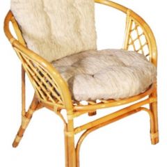 Кресло Багама, подушки светлые обычные шенил (Мёд) в Кунгуре - kungur.mebel24.online | фото