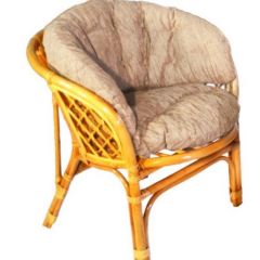 Кресло Багама, подушки светлые полные шенил (Мёд) в Кунгуре - kungur.mebel24.online | фото 1