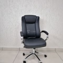 Кресло Barneo K-45 для руководителя (черная экокожа) в Кунгуре - kungur.mebel24.online | фото