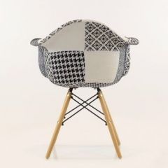 Кресло Barneo N-14 Patchwork черно-белый в Кунгуре - kungur.mebel24.online | фото 4