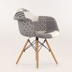 Кресло Barneo N-14 Patchwork черно-белый в Кунгуре - kungur.mebel24.online | фото 5