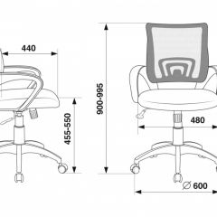 Кресло Бюрократ CH-695N/R/TW-11 красный TW-35N черный TW-11 в Кунгуре - kungur.mebel24.online | фото 3