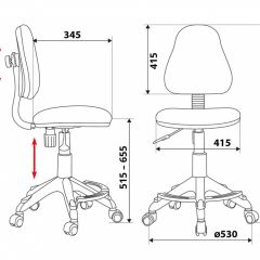 Кресло детское Бюрократ KD-4-F/PENCIL-GN зеленый карандаши в Кунгуре - kungur.mebel24.online | фото 3