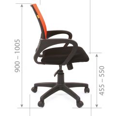 Кресло для оператора CHAIRMAN 696 black (ткань TW-11/сетка TW-05) в Кунгуре - kungur.mebel24.online | фото 5