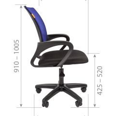 Кресло для оператора CHAIRMAN 696  LT (ткань стандарт 15-21/сетка TW-04) в Кунгуре - kungur.mebel24.online | фото 5