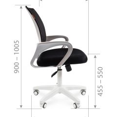 Кресло для оператора CHAIRMAN 696 white (ткань TW-10/сетка TW-05) в Кунгуре - kungur.mebel24.online | фото 7
