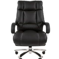 Кресло для руководителя CHAIRMAN 405 (Кожа) Черное в Кунгуре - kungur.mebel24.online | фото 1