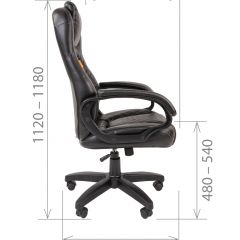 Кресло для руководителя  CHAIRMAN 432 (Экокожа черная) в Кунгуре - kungur.mebel24.online | фото 5