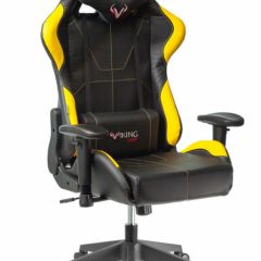 Кресло игровое Бюрократ VIKING 5 AERO YELLOW черный/желтый в Кунгуре - kungur.mebel24.online | фото