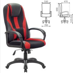 Кресло компьютерное BRABIX PREMIUM "Rapid GM-102" (экокожа/ткань, черное/красное) 532107 в Кунгуре - kungur.mebel24.online | фото 2