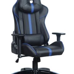 Кресло компьютерное BRABIX "GT Carbon GM-120" (черное/синее) 531930 в Кунгуре - kungur.mebel24.online | фото