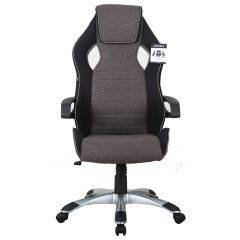 Кресло компьютерное BRABIX Techno GM-002 (ткань) черное/серое, вставки белые (531815) в Кунгуре - kungur.mebel24.online | фото 3