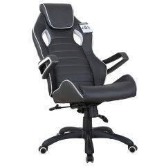 Кресло компьютерное BRABIX Techno Pro GM-003 (экокожа черное/серое, вставки серые) 531814 в Кунгуре - kungur.mebel24.online | фото 4