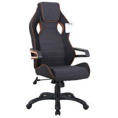 Кресло компьютерное BRABIX Techno Pro GM-003 (ткань черное/серое, вставки оранжевые) 531813 в Кунгуре - kungur.mebel24.online | фото