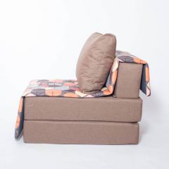 Кресло-кровать бескаркасное Харви (коричневый-геометрия браун) в Кунгуре - kungur.mebel24.online | фото 2