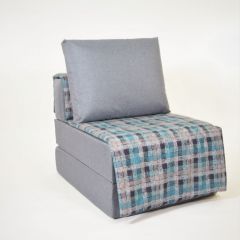 Кресло-кровать бескаркасное Харви (серый-квадро азур) в Кунгуре - kungur.mebel24.online | фото