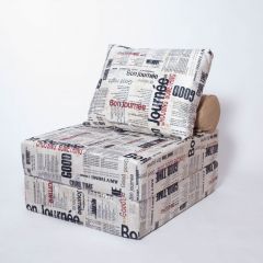 Кресло-кровать-пуф бескаркасное Прайм (Газета) в Кунгуре - kungur.mebel24.online | фото 1