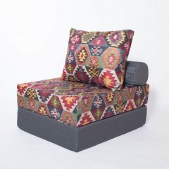 Кресло-кровать-пуф бескаркасное Прайм (мехико серый-графит) в Кунгуре - kungur.mebel24.online | фото 2