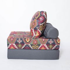 Кресло-кровать-пуф бескаркасное Прайм (мехико серый-графит) в Кунгуре - kungur.mebel24.online | фото