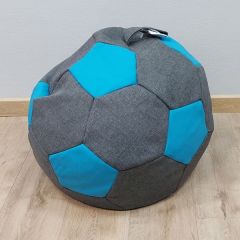Кресло-мешок Мяч S (Savana Grey-Neo Azure) в Кунгуре - kungur.mebel24.online | фото
