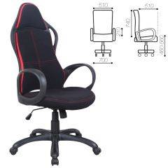 Кресло офисное BRABIX PREMIUM "Force EX-516" (ткань черное/вставки красные) 531571 в Кунгуре - kungur.mebel24.online | фото