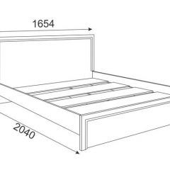 Кровать 1.6 Беатрис М06 Стандарт с настилом (Орех гепланкт) в Кунгуре - kungur.mebel24.online | фото
