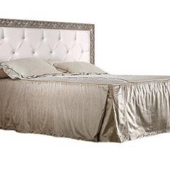 Кровать 2-х спальная(1,6 м)Тиффани Premium черная/серебро с мягким элементом со стразами с подъемным механизмом (ТФКР-2[3][7](П) в Кунгуре - kungur.mebel24.online | фото