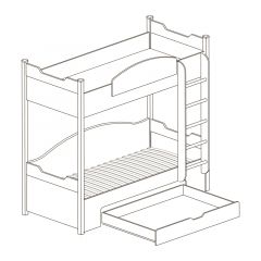 Кровать 2-х ярусная №421 Прованс в Кунгуре - kungur.mebel24.online | фото 2